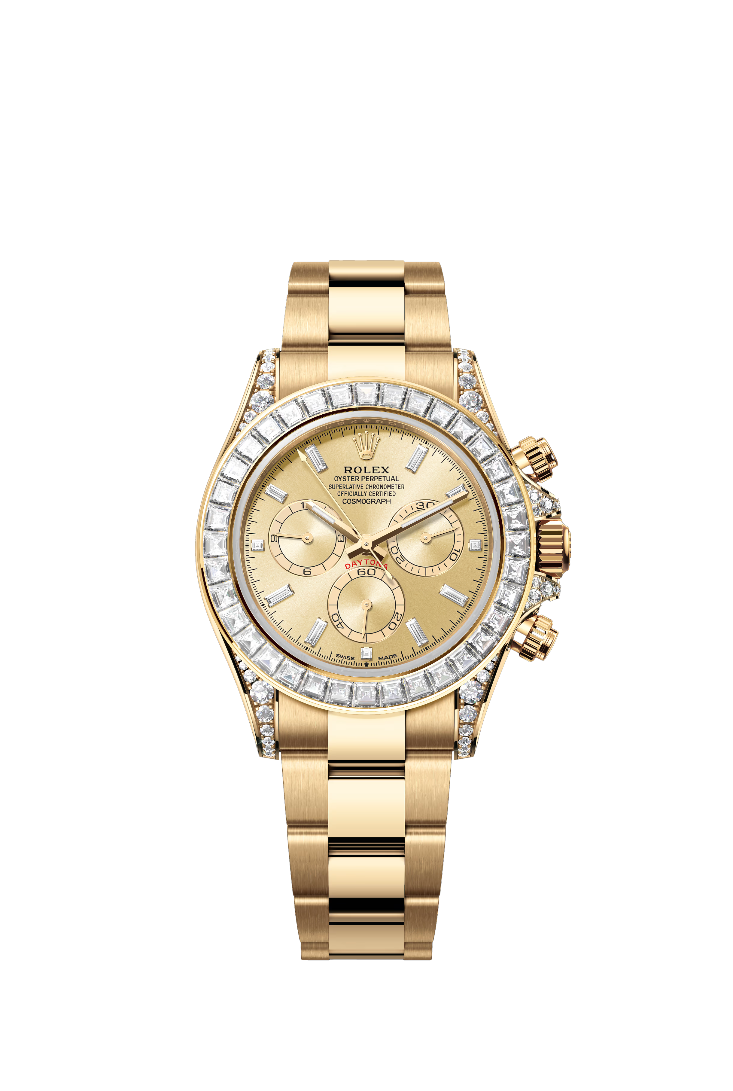 Rolex Cosmograph Daytona Oyster, 40 mm, yellow gold and diamonds Reference 126598TBR