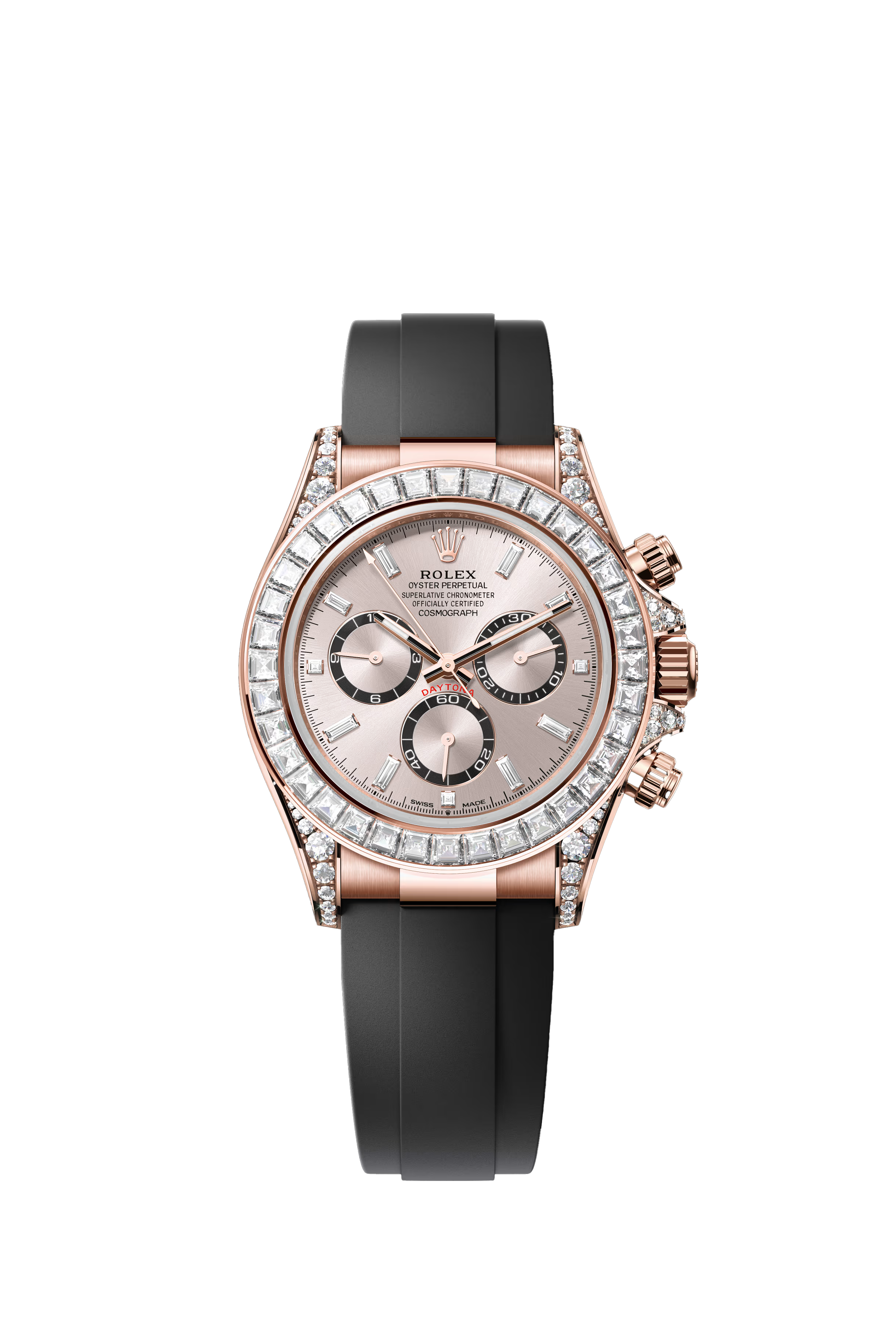 Rolex Cosmograph Daytona Oyster, 40 mm, Everose gold and diamonds Reference 126535TBR
