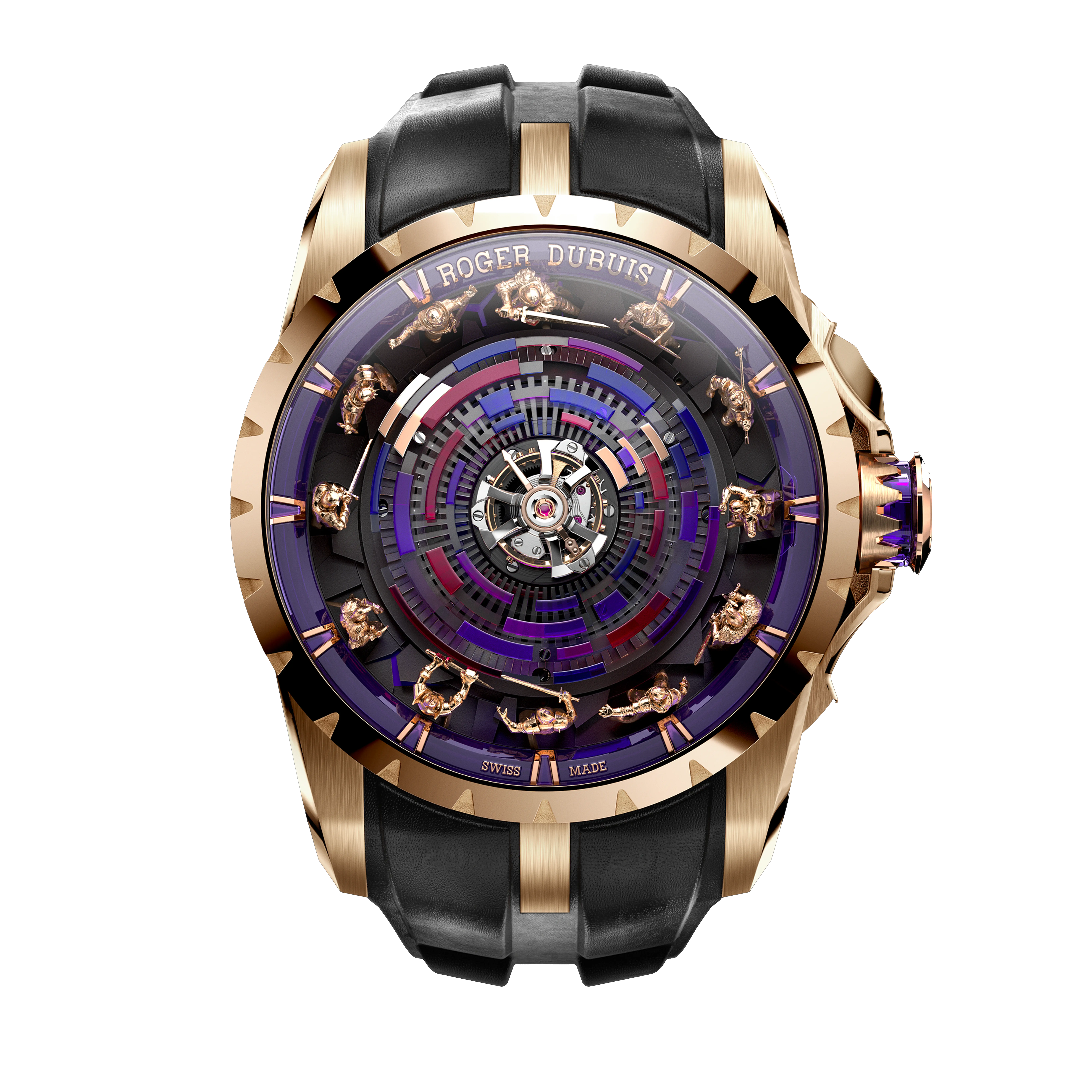 Roger Dubuis KNIGHTS OF THE ROUND TABLE MONOTOURBILLON DBEX1025 Pink Gold 18K, Manual-winding, 45mm